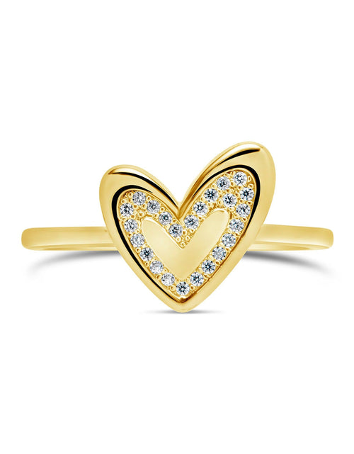 Load image into Gallery viewer, Sterling Silver Mabel CZ Heart Ring by Sterling Forever
