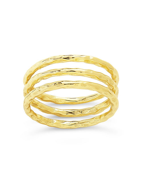 Load image into Gallery viewer, Textured Triple Band Ring Set by Sterling Forever
