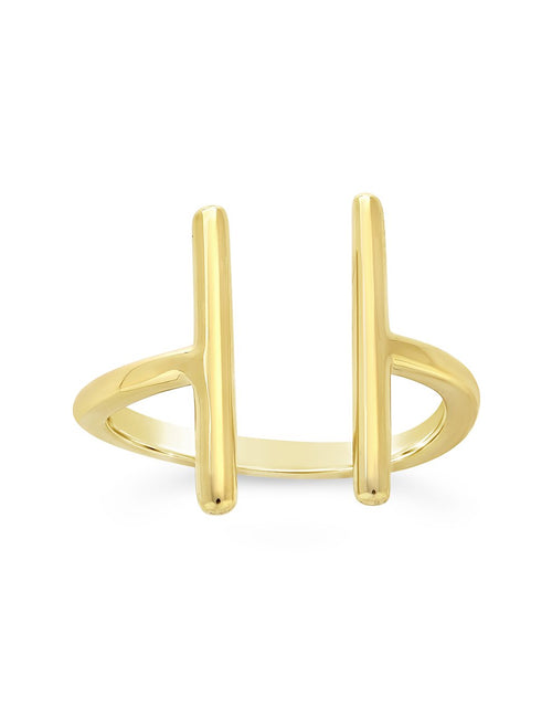 Load image into Gallery viewer, Sterling Silver Parallel Bar Ring by Sterling Forever
