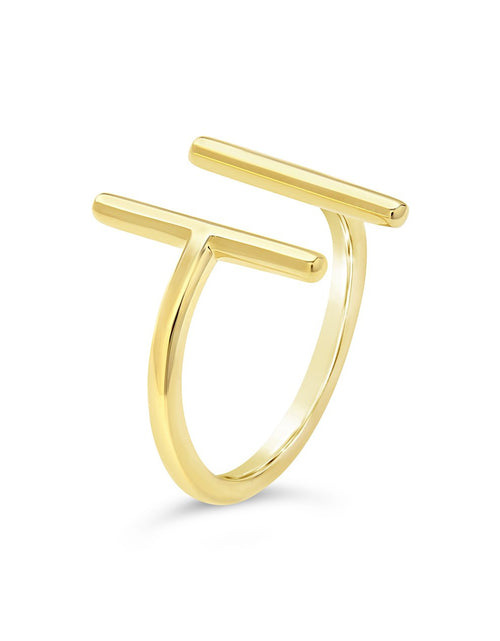 Load image into Gallery viewer, Sterling Silver Parallel Bar Ring by Sterling Forever
