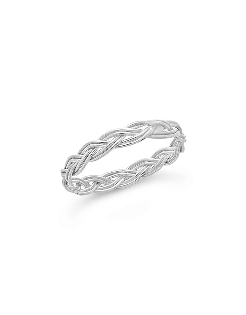 Load image into Gallery viewer, Sterling Silver Braided Twist Band by Sterling Forever
