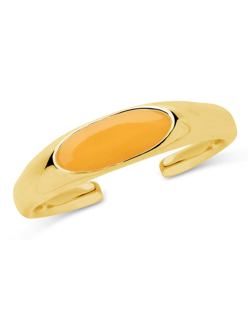 Load image into Gallery viewer, Sterling Silver Enamel Open Signet Ring by Sterling Forever
