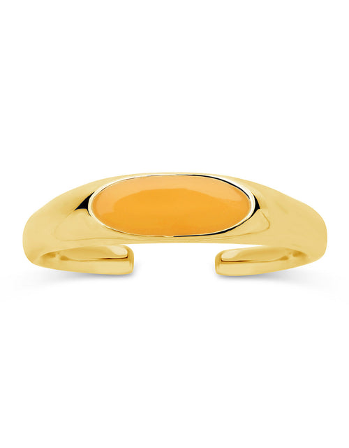 Load image into Gallery viewer, Sterling Silver Enamel Open Signet Ring by Sterling Forever
