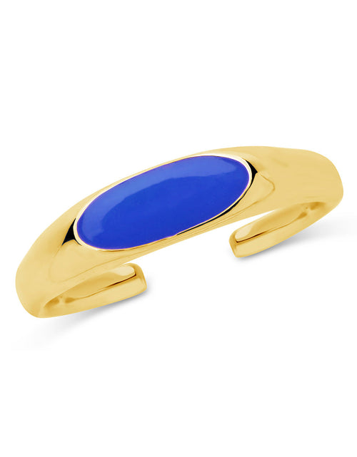 Load image into Gallery viewer, Sterling Silver Enamel Open Signet Ring by Sterling Forever
