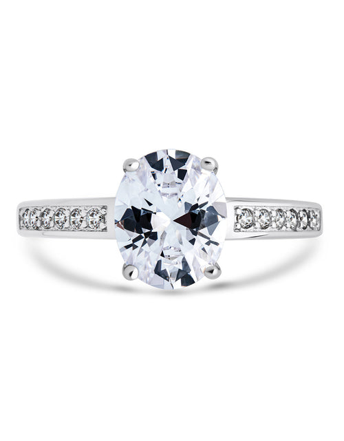 Load image into Gallery viewer, Sterling Silver Oval Engagement Ring by Sterling Forever
