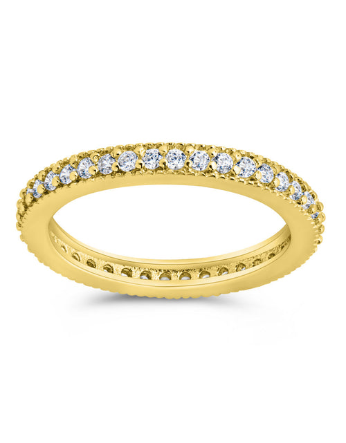 Load image into Gallery viewer, Sterling Silver Thin CZ Band Ring by Sterling Forever
