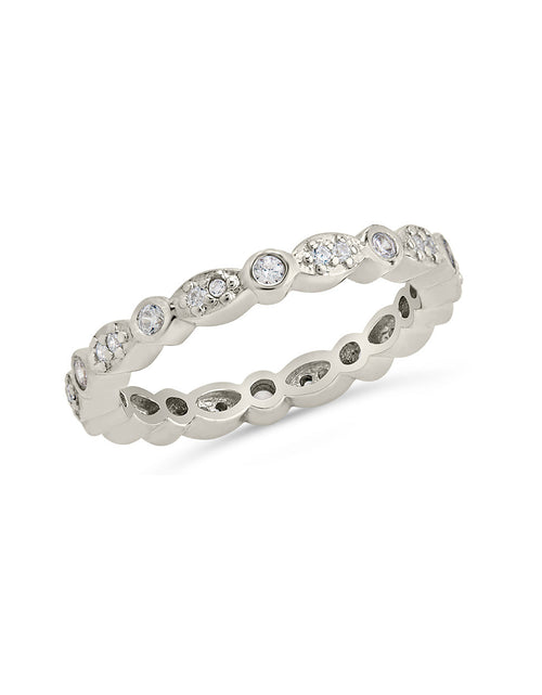 Load image into Gallery viewer, Sterling Silver CZ Bezel Band Ring by Sterling Forever
