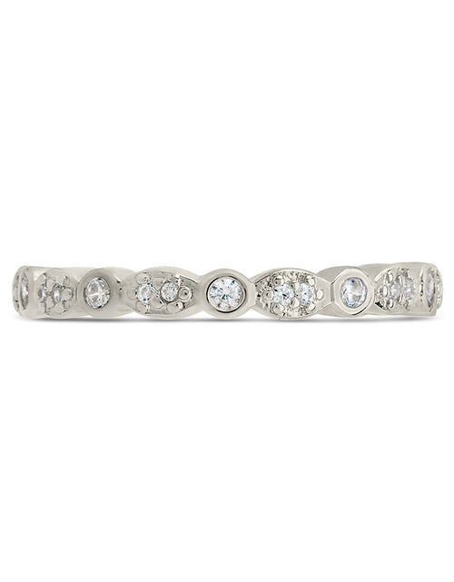 Load image into Gallery viewer, Sterling Silver CZ Bezel Band Ring by Sterling Forever
