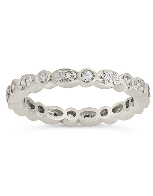 Load image into Gallery viewer, Sterling Silver CZ Bezel Band Ring by Sterling Forever
