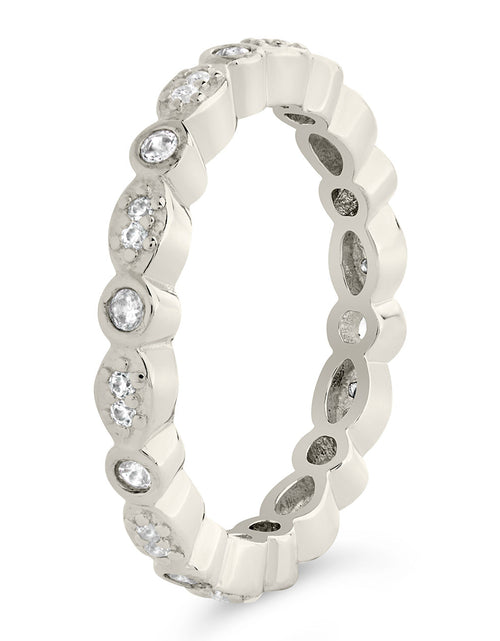 Load image into Gallery viewer, Sterling Silver CZ Bezel Band Ring by Sterling Forever
