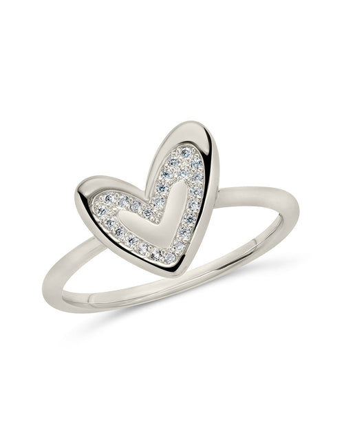 Load image into Gallery viewer, Sterling Silver Mabel CZ Heart Ring by Sterling Forever
