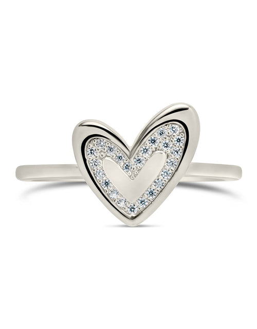 Load image into Gallery viewer, Sterling Silver Mabel CZ Heart Ring by Sterling Forever
