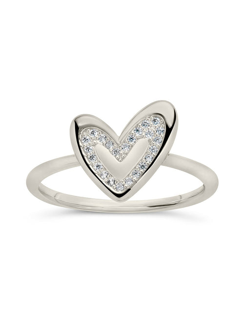 Load image into Gallery viewer, Sterling Silver Mabel CZ Heart Ring by Sterling Forever
