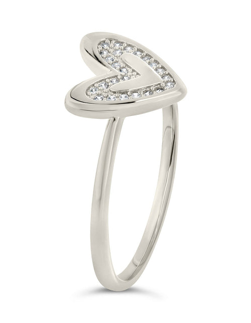 Load image into Gallery viewer, Sterling Silver Mabel CZ Heart Ring by Sterling Forever
