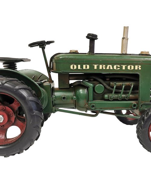 Load image into Gallery viewer, Green "Old Tractor" Metal Model by Peterson Housewares &amp; Artwares
