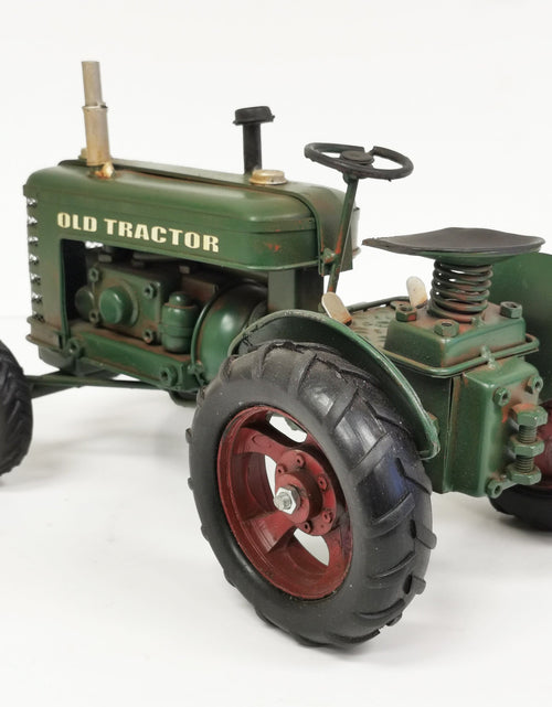 Load image into Gallery viewer, Green "Old Tractor" Metal Model by Peterson Housewares &amp; Artwares

