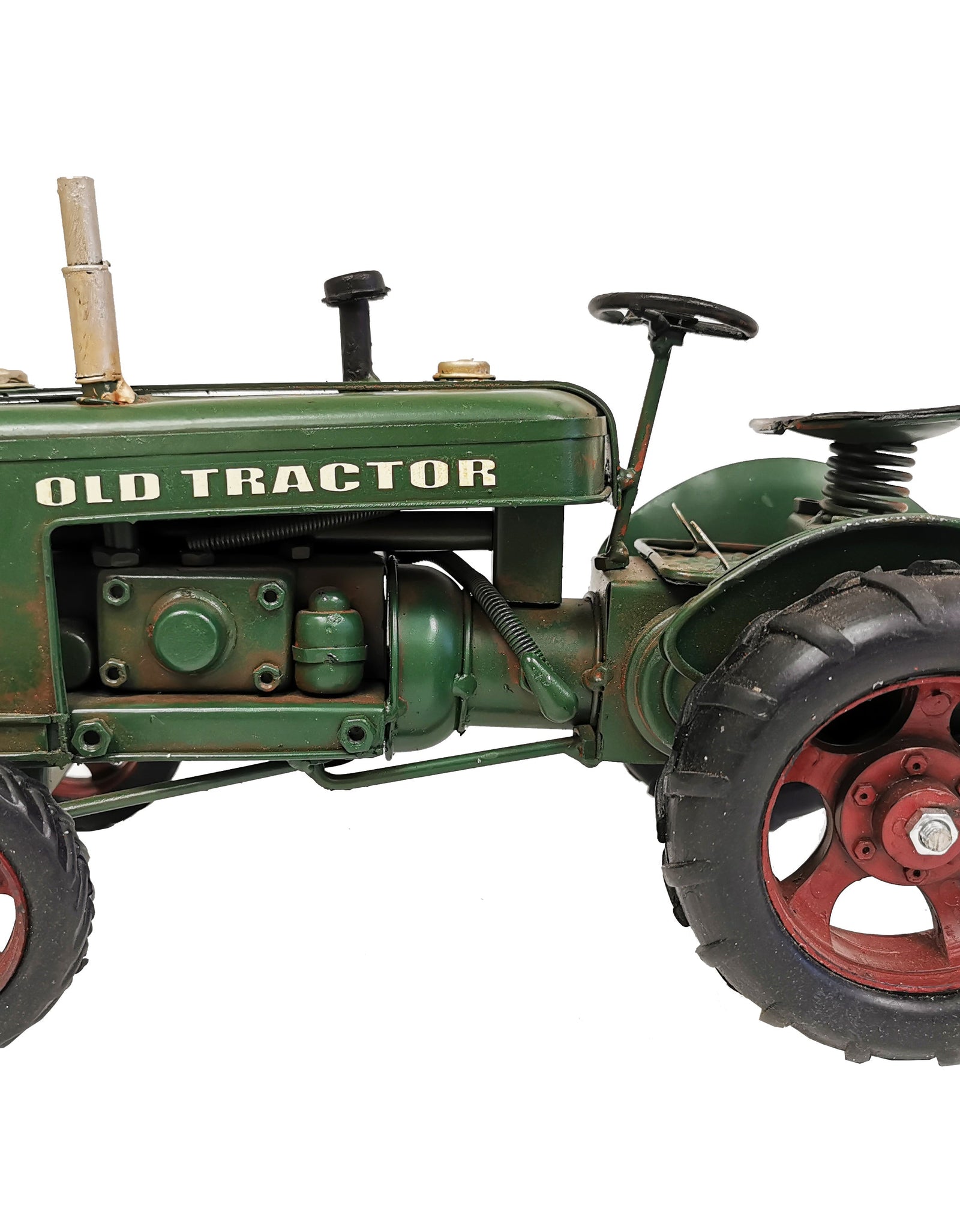 Green "Old Tractor" Metal Model by Peterson Housewares & Artwares