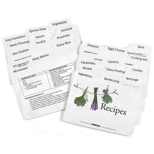 Load image into Gallery viewer, Labeleze Recipe Card Dividers 4 x 6 by FreeShippingAllOrders.com
