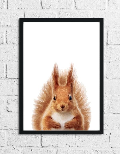 Load image into Gallery viewer, Red Squirrel Animal Woodlands Children's Nursery Room Wall Decor Print by WinsterCreations™ Official Store
