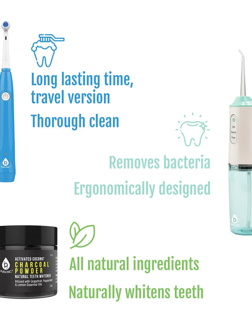 Load image into Gallery viewer, Complete Dental Care Power Pack - Electric Toothbrush, Water Flosser &amp; Whitening Powder by Pursonic
