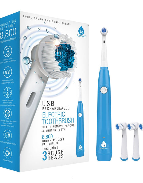Load image into Gallery viewer, USB Rechargeable Rotary Toothbrush by Pursonic
