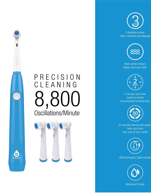 Load image into Gallery viewer, USB Rechargeable Rotary Toothbrush by Pursonic
