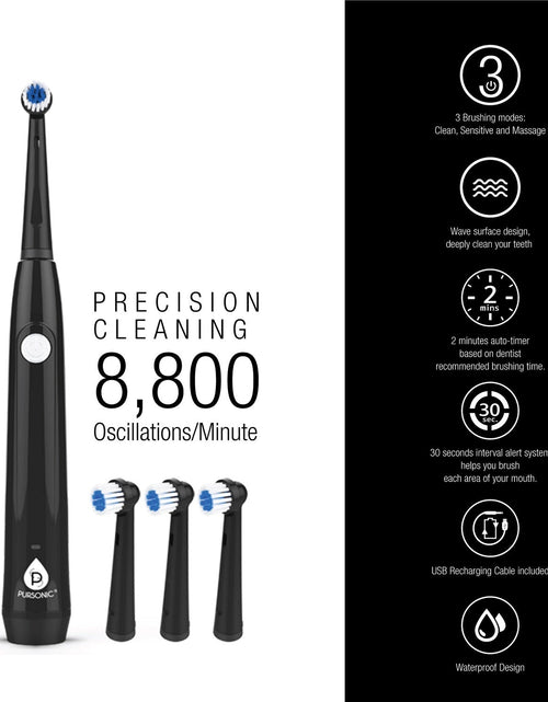 Load image into Gallery viewer, USB Rechargeable Rotary Toothbrush by Pursonic
