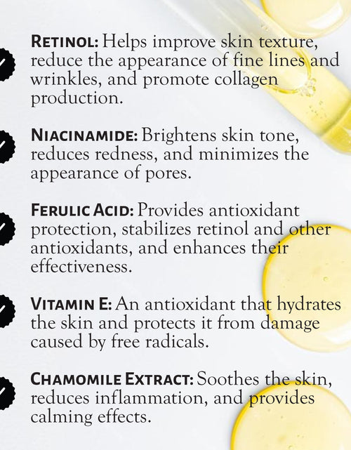 Load image into Gallery viewer, Market Fresh Beauty Retinol Repair &amp; Firm Serum with Niacinamide, Glycolic, Ferulic Acid | Fragrance-Free | 2 fl oz by  Los Angeles Brands
