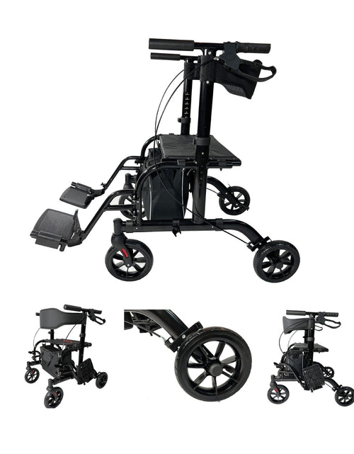 Load image into Gallery viewer, 2 IN 1 Rolling Rollator Walker by Pursonic
