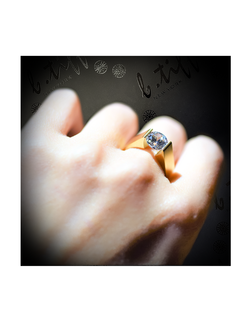 Load image into Gallery viewer, RG093G B.Tiff Gold 2 ct Round Solitaire Engagement Ring by B.Tiff New York
