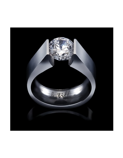 Load image into Gallery viewer, RG093MW B.Tiff 2 ct Moissanite Round Solitaire Engagement Ring by B.Tiff New York
