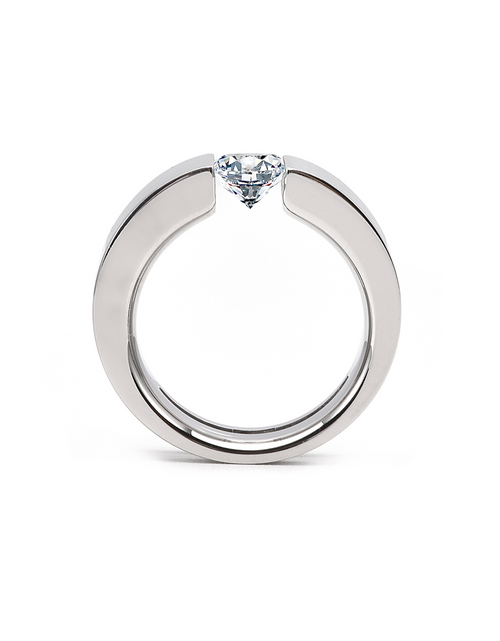 Load image into Gallery viewer, RG094W B.Tiff Tension 1 ct Princess Cut Solitaire Ring by B.Tiff New York
