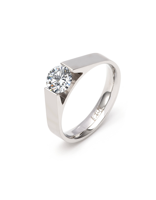 Load image into Gallery viewer, RG096W B.Tiff Tension .75 ct Round Solitaire Engagement Ring by B.Tiff New York
