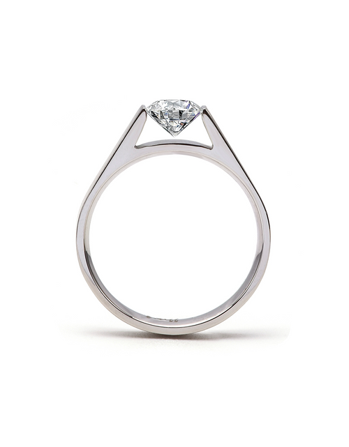 Load image into Gallery viewer, RG096W B.Tiff Tension .75 ct Round Solitaire Engagement Ring by B.Tiff New York
