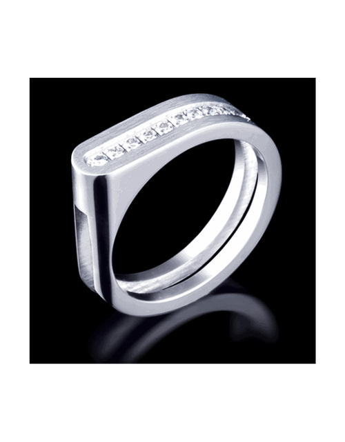 Load image into Gallery viewer, RG098W B.Tiff Pavé Carrée Ring by B.Tiff New York
