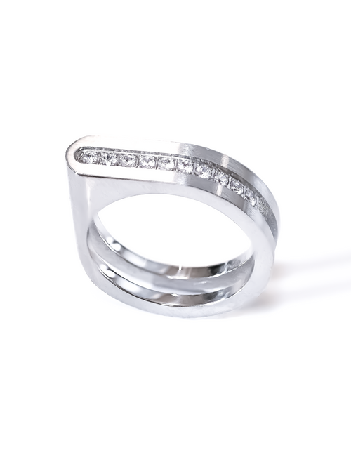 Load image into Gallery viewer, RG098W B.Tiff Pavé Carrée Ring by B.Tiff New York
