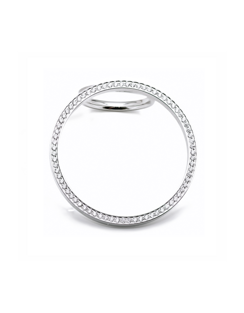 Load image into Gallery viewer, RG099W B.Tiff Pavé Hoop Ring  [Thin Band] by B.Tiff New York
