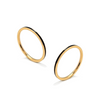 18K Gold Plated & Black Enamel Center