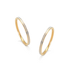 18K Gold Plated & White Enamel Center