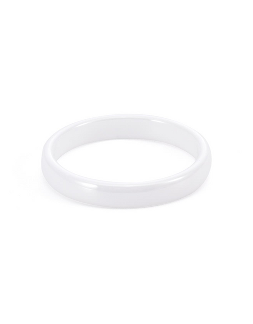 Load image into Gallery viewer, RG103W B.Tiff Plain White Ceramic Ring [Thin Band] by B.Tiff New York
