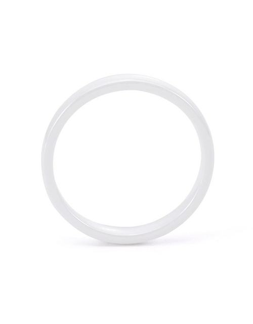 Load image into Gallery viewer, RG103W B.Tiff Plain White Ceramic Ring [Thin Band] by B.Tiff New York
