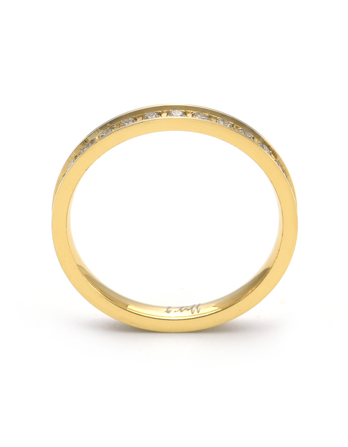 Load image into Gallery viewer, RG111G B.Tiff Gold Stacking .01 ct Eternity Ring [Thin Band] by B.Tiff New York
