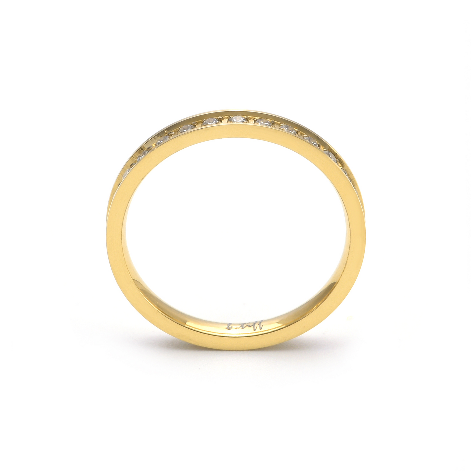 RG111G B.Tiff Gold Stacking .01 ct Eternity Ring [Thin Band] by B.Tiff New York