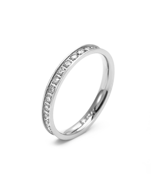 Load image into Gallery viewer, RG111W B.Tiff Stacking .01 ct Eternity Ring [Thin Band] by B.Tiff New York
