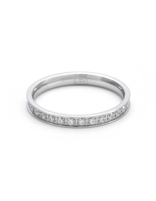 Load image into Gallery viewer, RG111W B.Tiff Stacking .01 ct Eternity Ring [Thin Band] by B.Tiff New York
