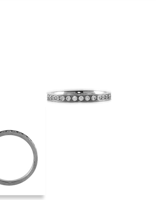 Load image into Gallery viewer, B.Tiff 2 ct Solitaire Pave Engagement Ring &amp; Eternity Bands Set by B.Tiff New York
