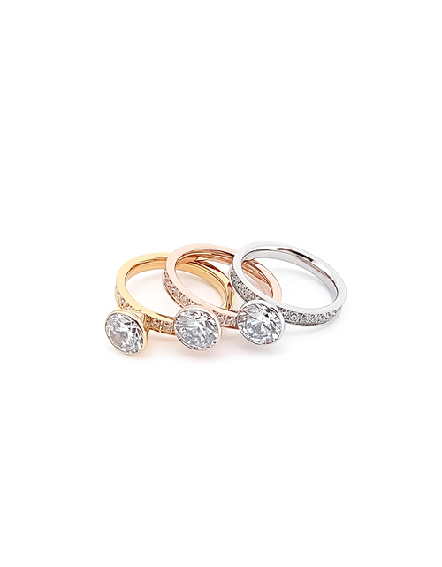 Load image into Gallery viewer, RG112W B.Tiff 2 ct Solitaire Pave Engagement Ring [Thin Band] by B.Tiff New York
