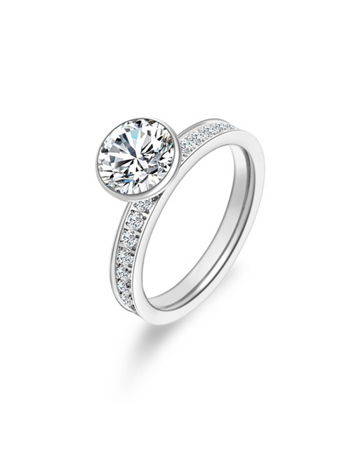 Load image into Gallery viewer, RG112W B.Tiff 2 ct Solitaire Pave Engagement Ring [Thin Band] by B.Tiff New York
