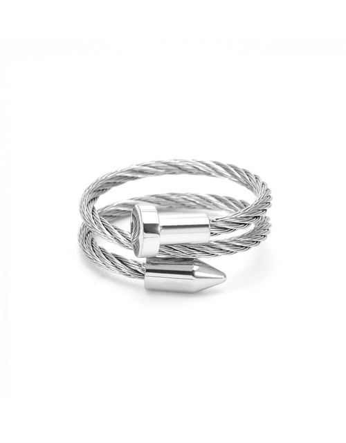 Load image into Gallery viewer, RG116W B.Tiff Pointe Cable Adjustable Ring by B.Tiff New York
