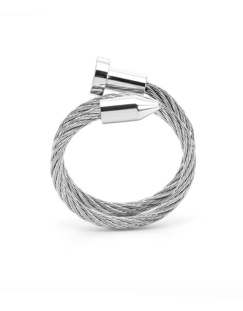 Load image into Gallery viewer, RG116W B.Tiff Pointe Cable Adjustable Ring by B.Tiff New York
